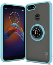 Load image into Gallery viewer, Motorola Moto E6 Play Case - Clear Tinted Metal Ring Phone Cover - Dynamic Series