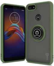 Load image into Gallery viewer, Motorola Moto E6 Play Case - Clear Tinted Metal Ring Phone Cover - Dynamic Series
