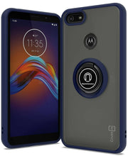 Load image into Gallery viewer, Motorola Moto E6 Play Case - Clear Tinted Metal Ring Phone Cover - Dynamic Series