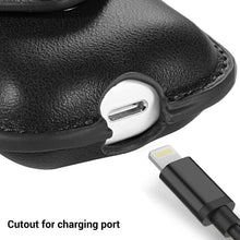 Load image into Gallery viewer, AirPods Case Cover, Leather Slim Fit Protective Soft Cover for Apple AirPods 1 & 2 Charging Case with Keychain
