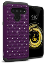 Load image into Gallery viewer, LG V50 ThinQ Case - Rhinestone Bling Hybrid Phone Cover - Aurora Series