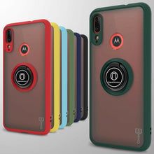 Load image into Gallery viewer, Motorola Moto E6 Plus Case - Clear Tinted Metal Ring Phone Cover - Dynamic Series