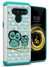 Load image into Gallery viewer, LG V50 ThinQ Case - Rhinestone Bling Hybrid Phone Cover - Aurora Series
