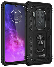 Load image into Gallery viewer, Motorola One Zoom Case with Metal Ring Kickstand - Resistor Series