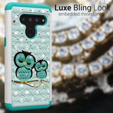 Load image into Gallery viewer, LG V50 ThinQ Case - Rhinestone Bling Hybrid Phone Cover - Aurora Series