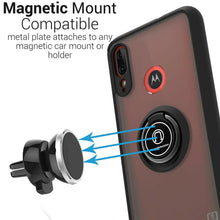Load image into Gallery viewer, Motorola Moto E6 Plus Case - Clear Tinted Metal Ring Phone Cover - Dynamic Series