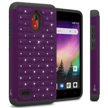 Load image into Gallery viewer, Coolpad Illumina Case - Rhinestone Bling Hybrid Phone Cover - Aurora Series
