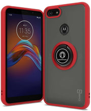 Load image into Gallery viewer, Motorola Moto E6 Play Case - Clear Tinted Metal Ring Phone Cover - Dynamic Series