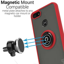 Load image into Gallery viewer, Motorola Moto E6 Play Case - Clear Tinted Metal Ring Phone Cover - Dynamic Series