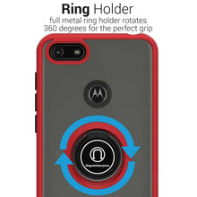Load image into Gallery viewer, Motorola Moto E6 Play Case - Clear Tinted Metal Ring Phone Cover - Dynamic Series