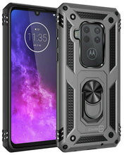 Load image into Gallery viewer, Motorola One Zoom Case with Metal Ring Kickstand - Resistor Series