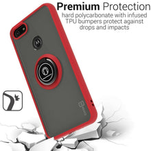 Load image into Gallery viewer, Motorola Moto E6 Play Case - Clear Tinted Metal Ring Phone Cover - Dynamic Series
