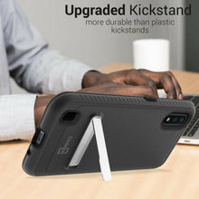Load image into Gallery viewer, Samsung Galaxy A01 (US Version) Case - Metal Kickstand Hybrid Phone Cover - SleekStand Series