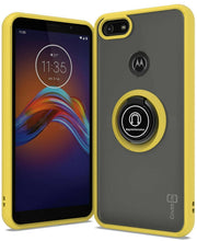 Load image into Gallery viewer, Motorola Moto E6 Play Case - Clear Tinted Metal Ring Phone Cover - Dynamic Series