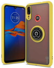 Load image into Gallery viewer, Motorola Moto E6 Plus Case - Clear Tinted Metal Ring Phone Cover - Dynamic Series