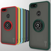Load image into Gallery viewer, Motorola Moto E6 Play Case - Clear Tinted Metal Ring Phone Cover - Dynamic Series
