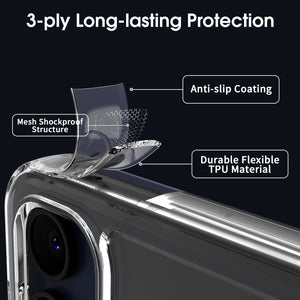 Samsung Galaxy A35 5G Clear Hybrid Slim Hard Back TPU Case Chrome Buttons