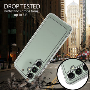 Samsung Galaxy S24 FE 5G Clear Hybrid Slim Hard Back TPU Case Chrome Buttons