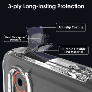 Samsung Galaxy XCover7 Clear Hybrid Slim Hard Back TPU Case Chrome Buttons