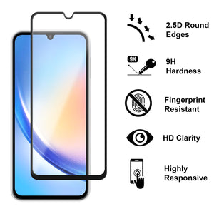 Samsung Galaxy A24 Clear Hybrid Slim Hard Back TPU Case Chrome Buttons