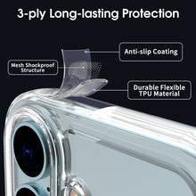 Load image into Gallery viewer, Apple iPhone 16 Clear Hybrid Slim Hard Back TPU Case Chrome Buttons
