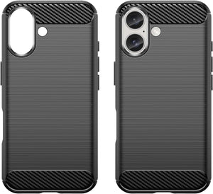 Apple iPhone 16 Plus Case Slim TPU Phone Cover w/ Carbon Fiber