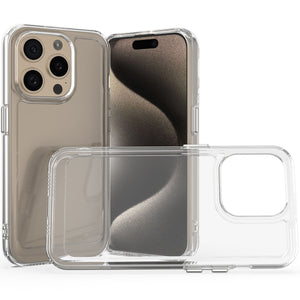 Apple iPhone 16 Pro Max Clear Hybrid Slim Hard Back TPU Case Chrome Buttons