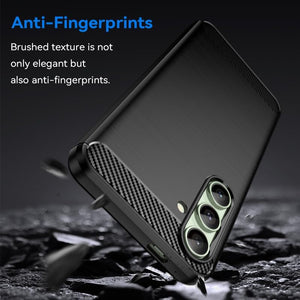 Samsung Galaxy S24 FE 5G Case Slim TPU Phone Cover w/ Carbon Fiber