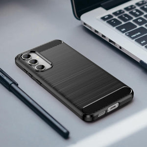 Samsung Galaxy S23 FE 5G Fan Edition Case Slim TPU Phone Cover w/ Carbon Fiber