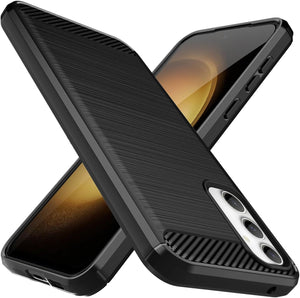Samsung Galaxy S23 FE 5G Fan Edition Case Slim TPU Phone Cover w/ Carbon Fiber