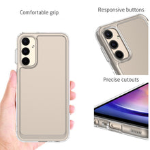 Load image into Gallery viewer, Samsung Galaxy A25 5G Clear Hybrid Slim Hard Back TPU Case Chrome Buttons
