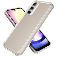 Load image into Gallery viewer, Samsung Galaxy A25 5G Clear Hybrid Slim Hard Back TPU Case Chrome Buttons
