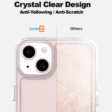 Load image into Gallery viewer, Apple iPhone 15 Clear Hybrid Slim Hard Back TPU Case Chrome Buttons
