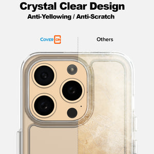 Apple iPhone 15 Pro Clear Hybrid Slim Hard Back TPU Case Chrome Buttons