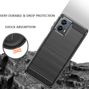 Motorola Moto G Power 5G (2023) Case Slim TPU Phone Cover w/ Carbon Fiber