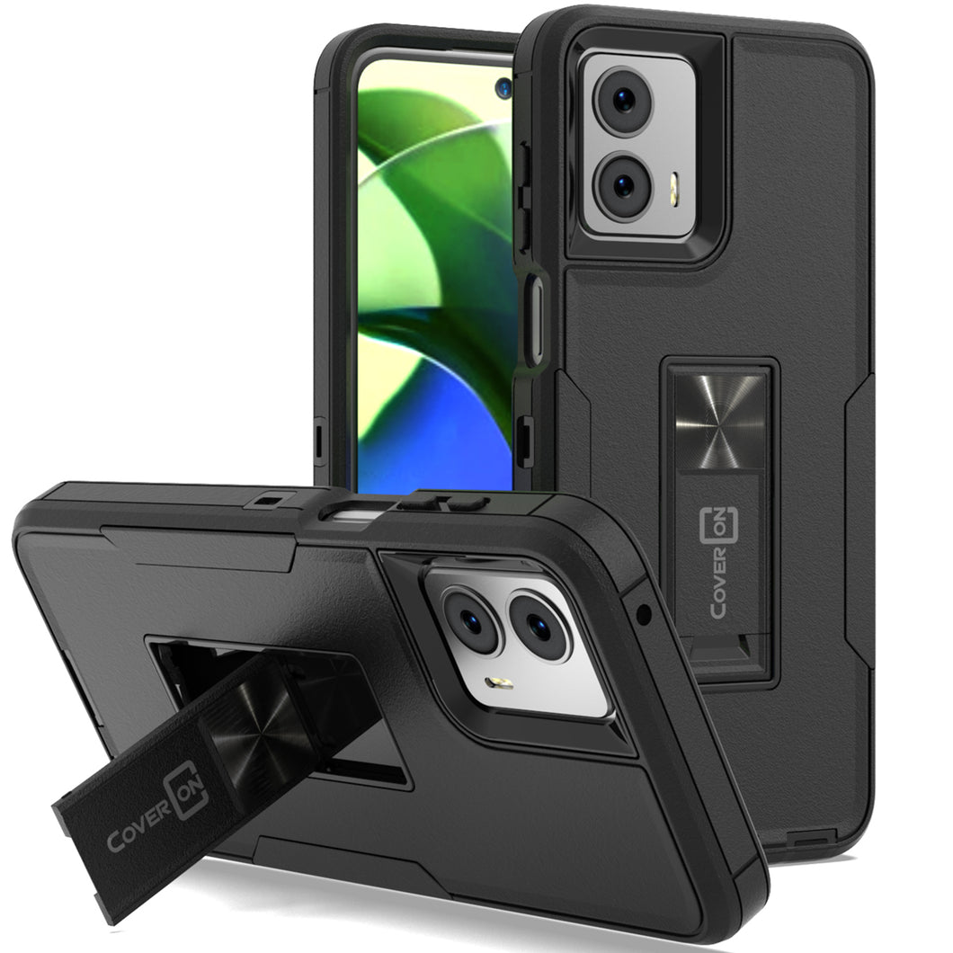 Motorola Moto G 5G 2023 Case Heavy Duty Rugged Phone Cover w/ Kickstand