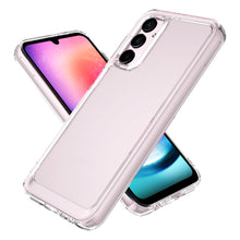 Load image into Gallery viewer, Samsung Galaxy A24 Clear Hybrid Slim Hard Back TPU Case Chrome Buttons
