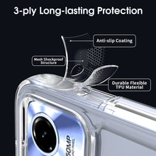 Load image into Gallery viewer, Motorola Moto G13/G23 Clear Hybrid Slim Hard Back TPU Case Chrome Buttons
