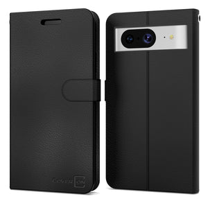 Google Pixel 8 Wallet Case RFID Blocking Leather Folio Phone Pouch