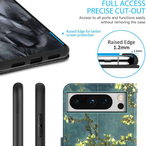 Google Pixel 8 Pro Phone Case  Wallet RFID Blocking Leather Folio Phone Pouch