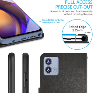 Motorola Moto G Stylus 5G 2023 Wallet Case RFID Blocking Leather Folio Phone Pouch