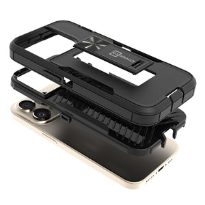 Apple iPhone 15 Pro Max Case Heavy Duty Rugged Phone Cover w/ Kickstand