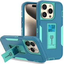 Load image into Gallery viewer, Apple iPhone 15 Pro Max Case Heavy Duty Rugged Phone Cover w/ Kickstand
