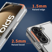 Load image into Gallery viewer, Samsung Galaxy Z Fold 5/Fold5 Clear Hybrid Slim Hard Back TPU Case Chrome Buttons
