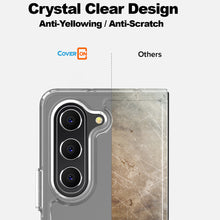 Load image into Gallery viewer, Samsung Galaxy Z Fold 5/Fold5 Clear Hybrid Slim Hard Back TPU Case Chrome Buttons
