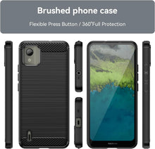 Load image into Gallery viewer, Nokia C110 Case Slim TPU Phone Cover w/ Carbon Fiber
