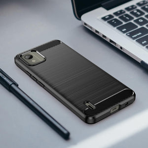 Nokia C110 Case Slim TPU Phone Cover w/ Carbon Fiber