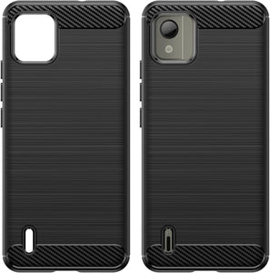 Nokia C110 Case Slim TPU Phone Cover w/ Carbon Fiber