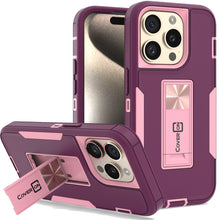 Load image into Gallery viewer, Apple iPhone 15 Pro Case Heavy Duty Rugged Phone Cover w/ Kickstand
