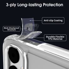 Load image into Gallery viewer, Samsung Galaxy A05s Clear Hybrid Slim Hard Back TPU Case Chrome Buttons
